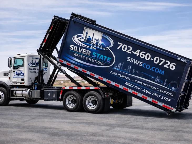 Silver State Waste Solutions 20 yard lowboy dumpster
